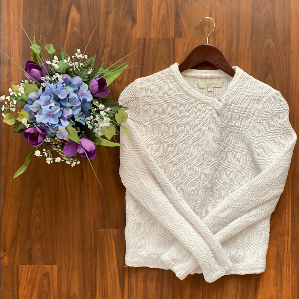Loft Moto Style Knit Zip cardigan/jacket